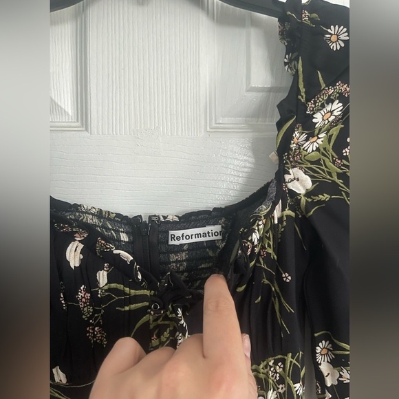 Reformation Fairway Floral Print Crepe Midi Dress - Picture 5 of 9